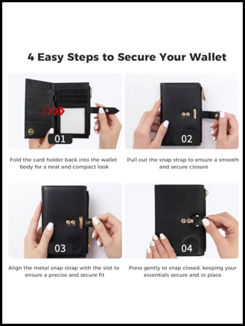 RFID Passport Wallet with Airtag Holder, Travel Document Organizer for Women,